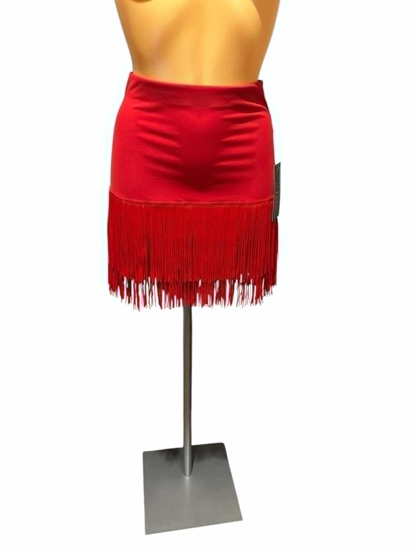 Skirt with two rows of fringes