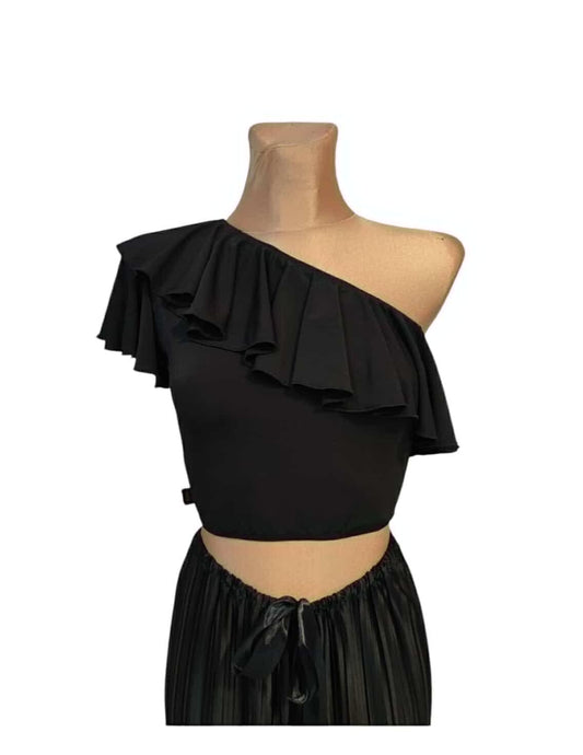 Top with ruffles